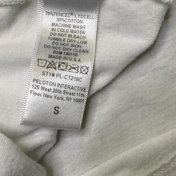 Peloton White and blue racerback tank top. Size small - Picture 5 of 5